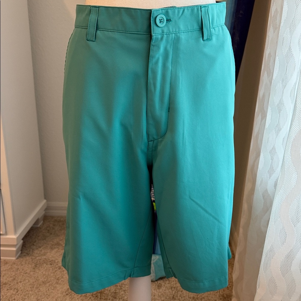 Classic Blue Flat Front Shorts for Summer